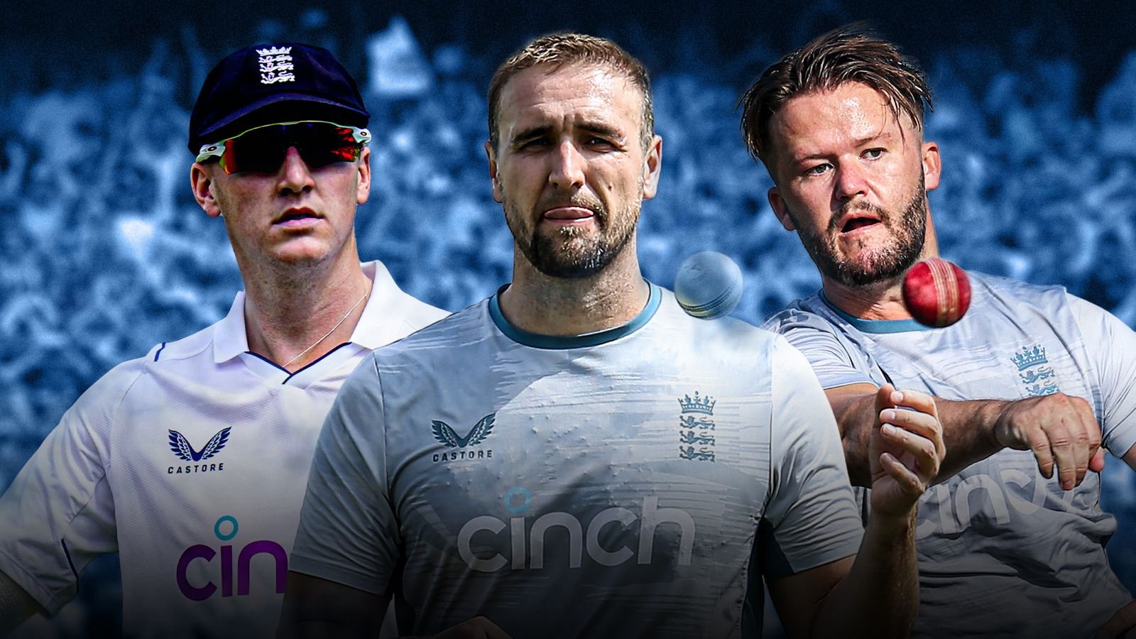 Harry Brook, Liam Livingstone and Ben Duckett - PA/Getty
