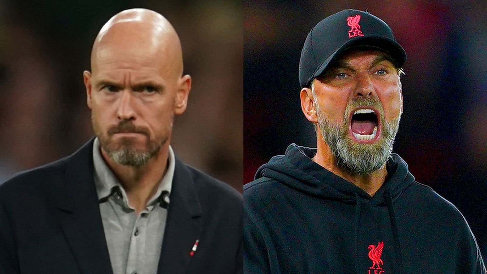 Erik Ten Hag and Jurgen Klopp - AP Photo/PA