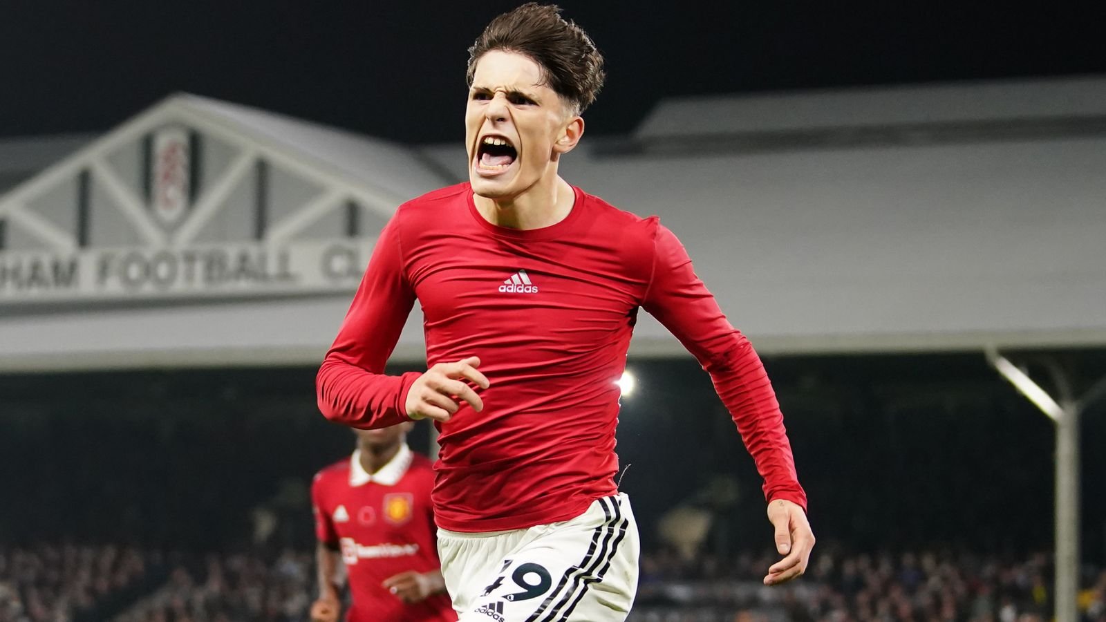 Alejandro Garnacho celebrates his stoppage-time winner