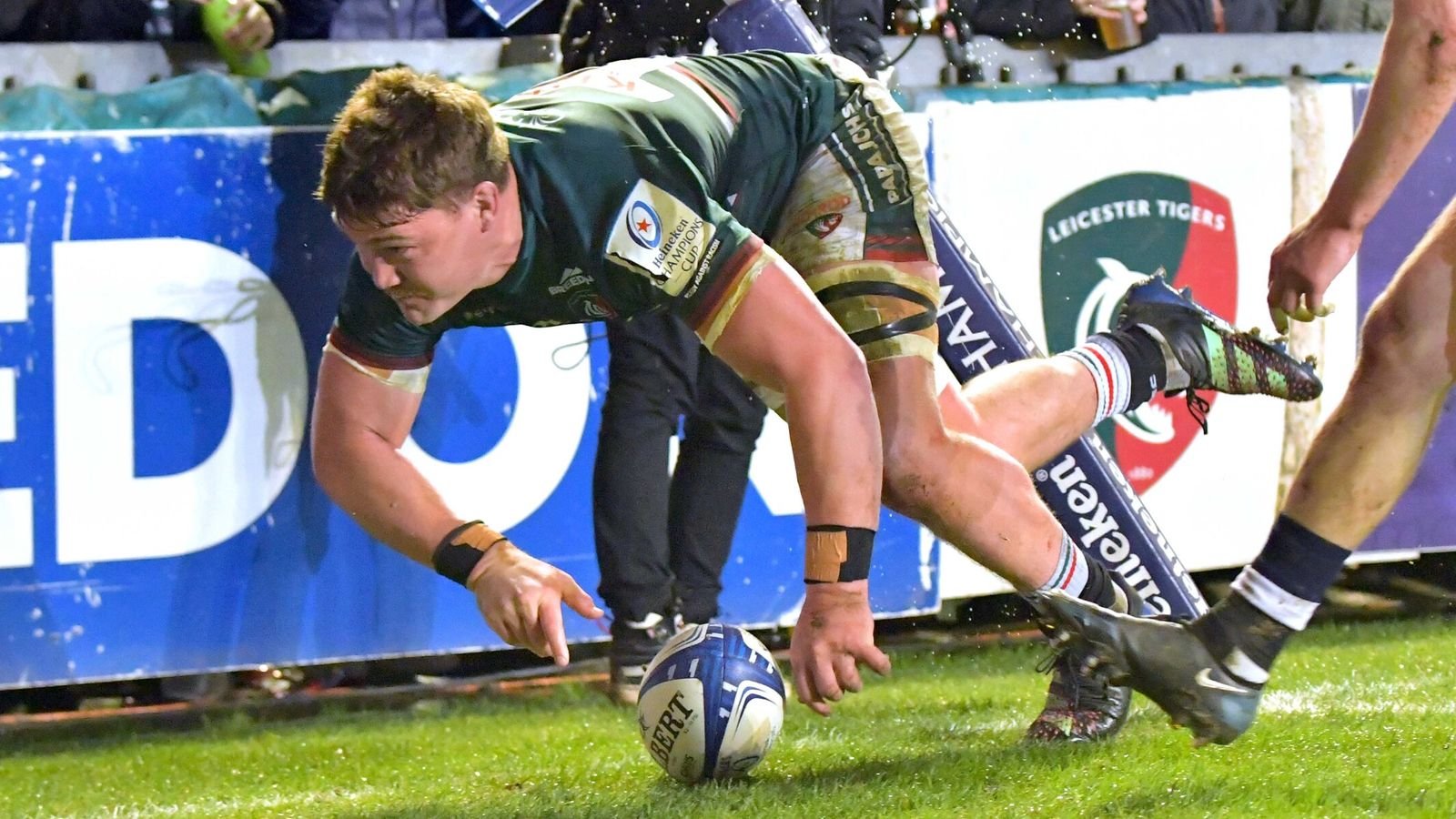 Heineken Champions Cup: Jasper Wiese's try helps Leicster Tigers into quarter-finals with 16-6 win over Edinburgh