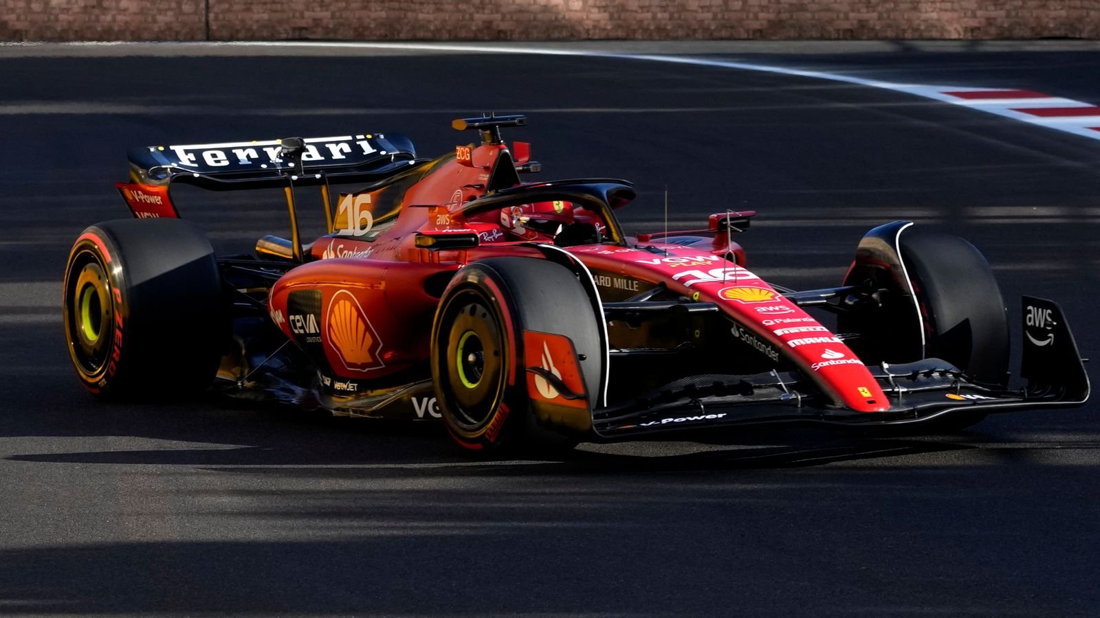Azerbaijan GP: Charles Leclerc stuns Red Bulls to claim Baku pole for Ferrari