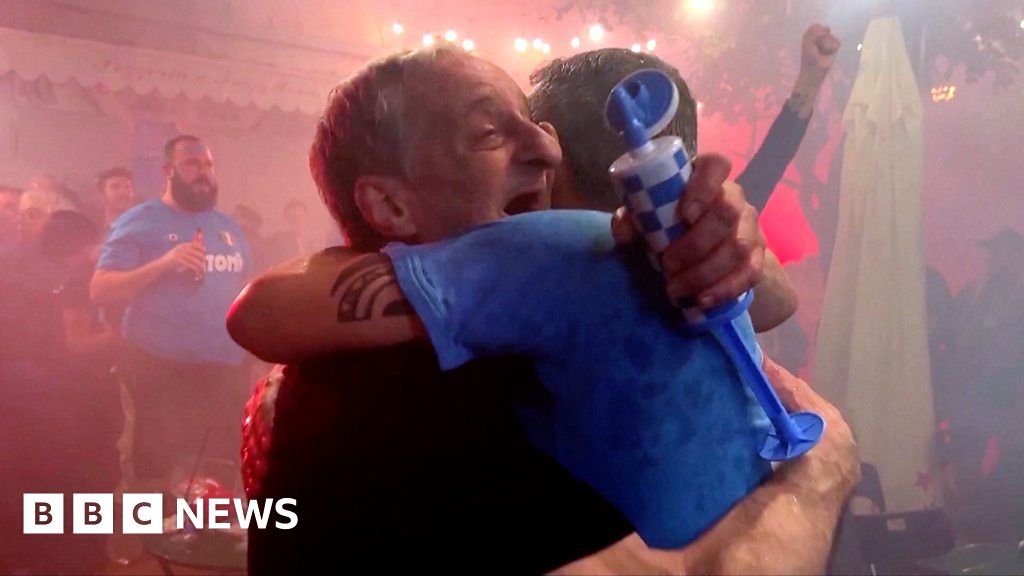 Ecstatic fans take over Naples after football win
