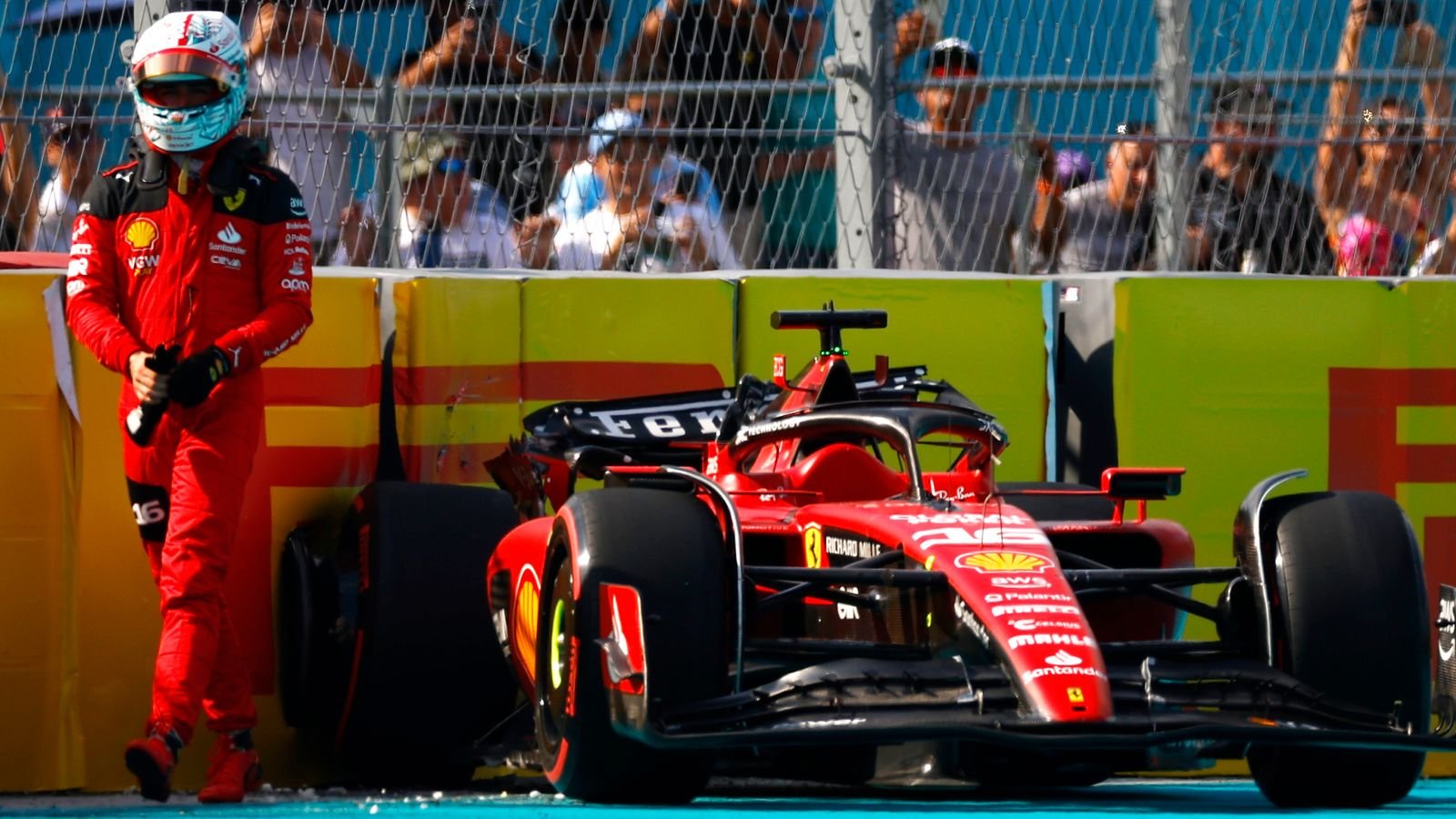 Charles Leclerc says Miami GP Qualifying crash unacceptable after hitting barriers in same place in practice