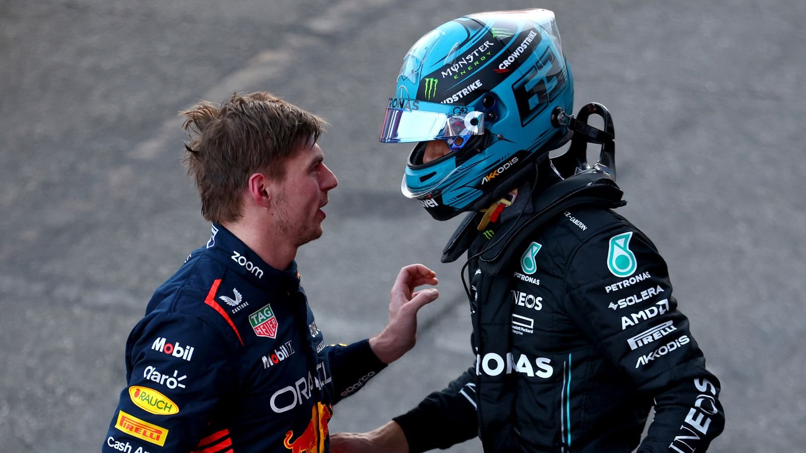 Miami GP: George Russell says Max Verstappen's reaction was 'pathetic' after Azerbaijan GP Sprint clash