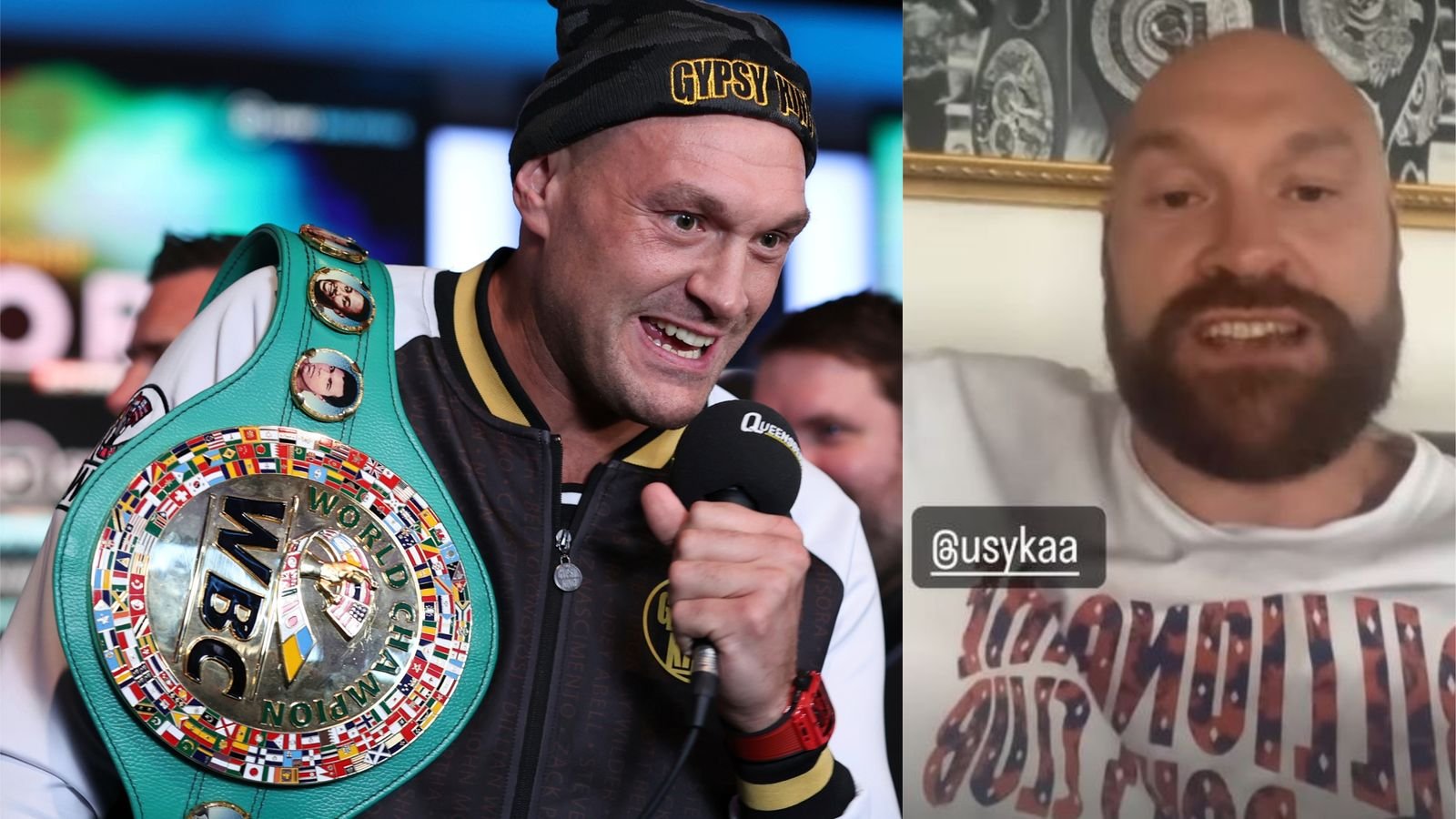Tyson Fury called out Oleksandr Usyk in a series of posts on his Instagram Story