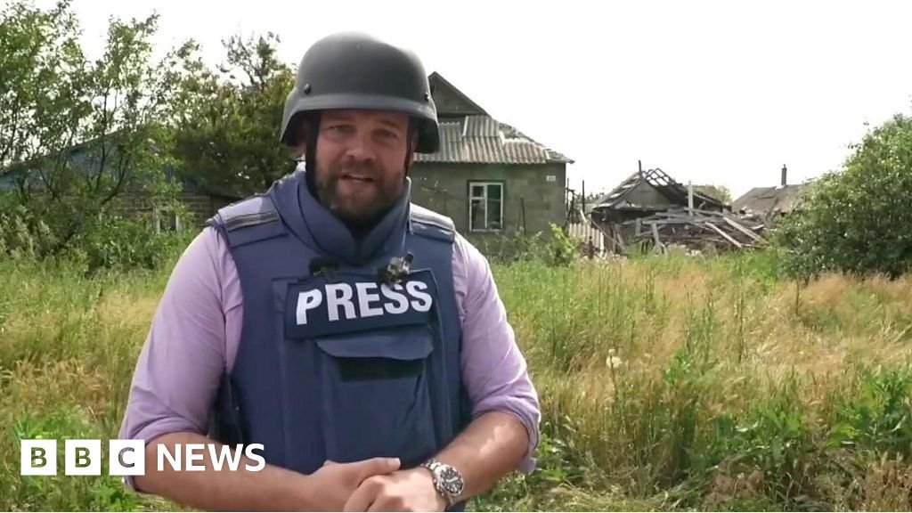 Watch: BBC reports from inside liberated Ukrainian village