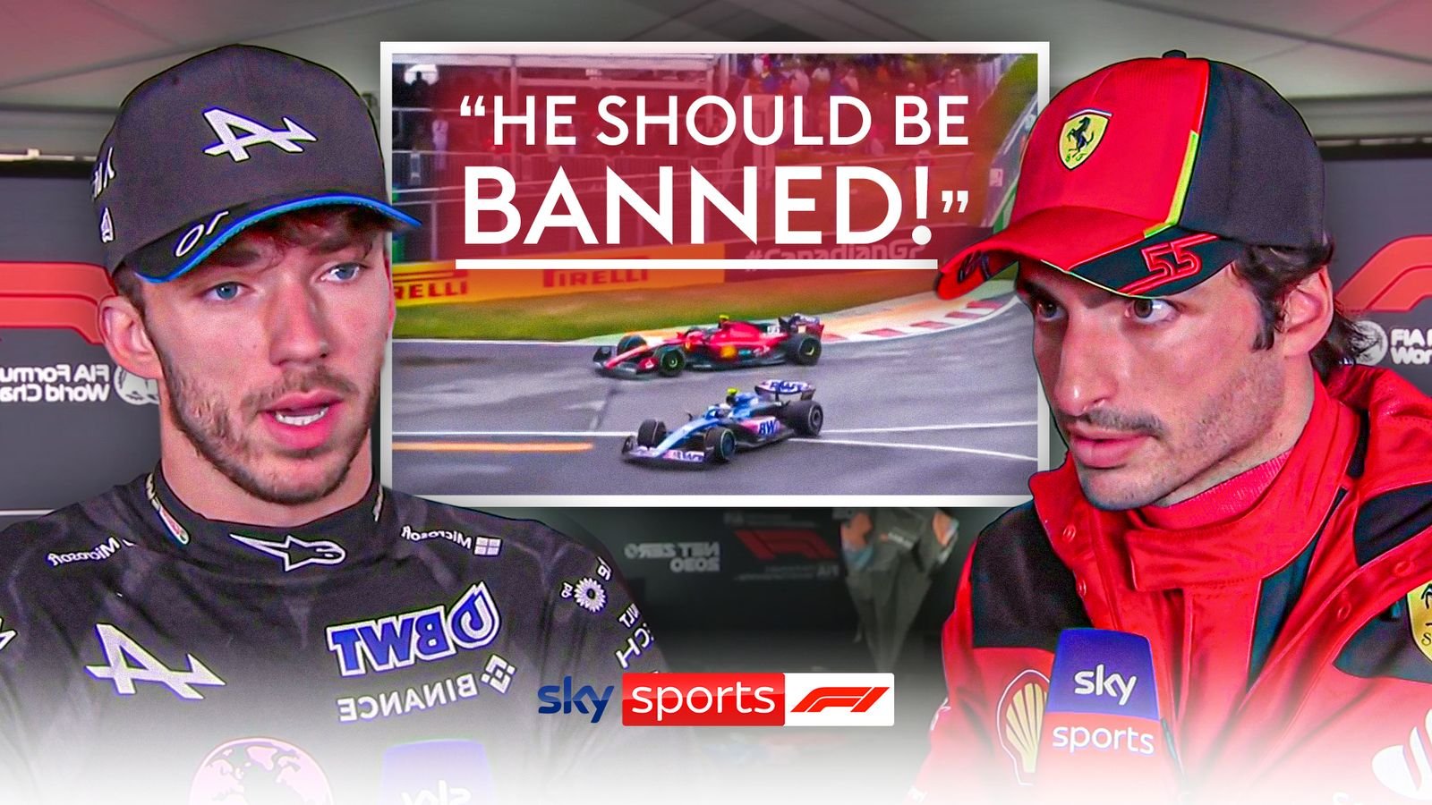 Canadian GP: Pierre Gasly hits out at Carlos Sainz as Ferrari driver receives penalty for impeding incident