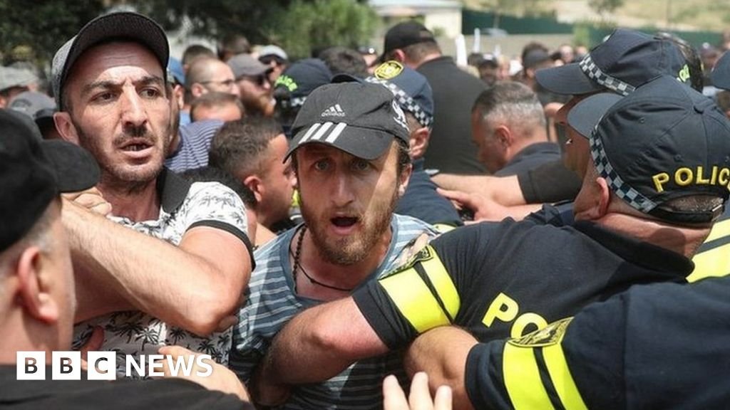 Georgia Pride festival in Tbilisi stormed by right-wing protesters