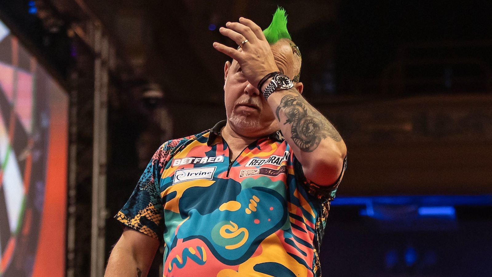 World Matchplay Darts: World No 2 Peter Wright suffers shock exit to Ryan Searle in Blackpool