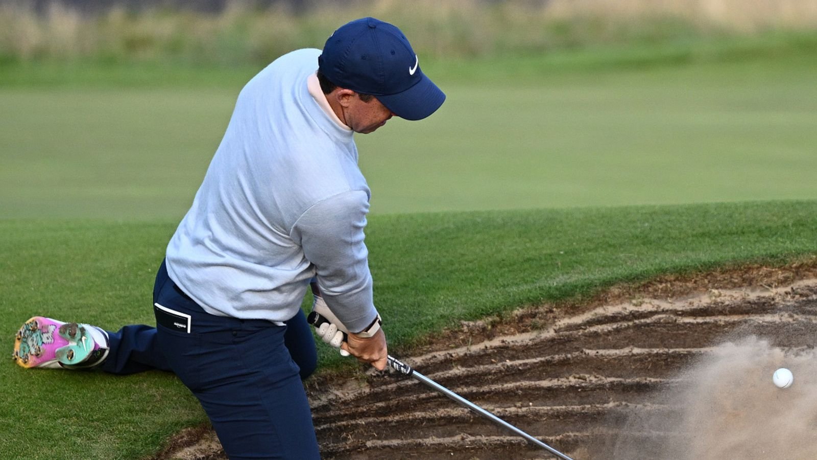 The Open: Rory McIlroy still ‘right in the tournament’ after strong finish to opening round at Hoylake