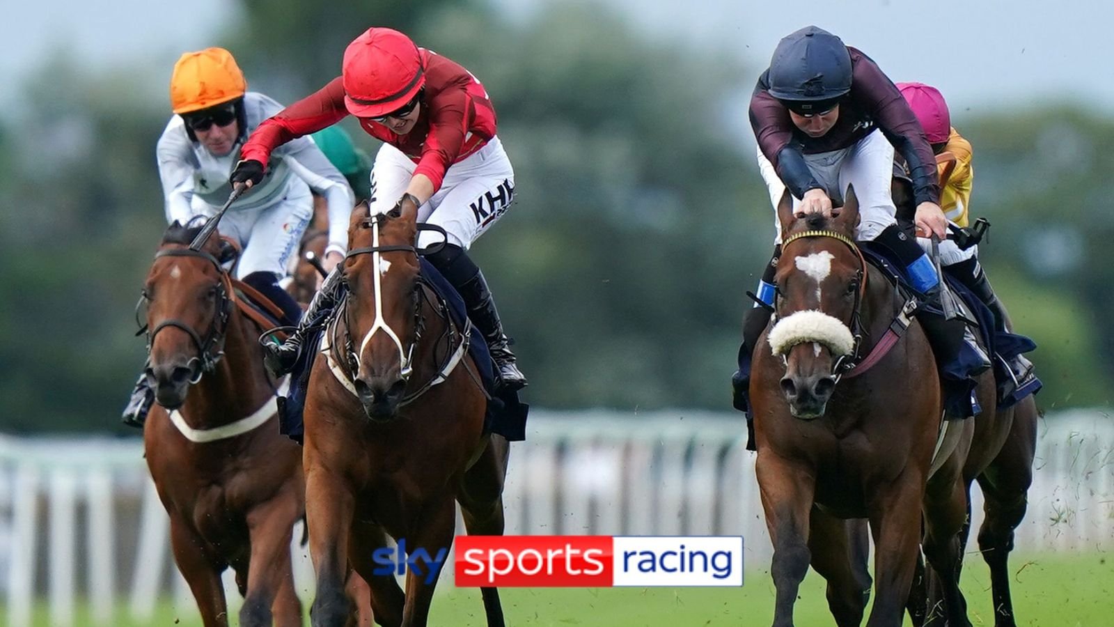 Chinese Knot ridden by Saffie Osborne (left) wins during week one of the Racing League